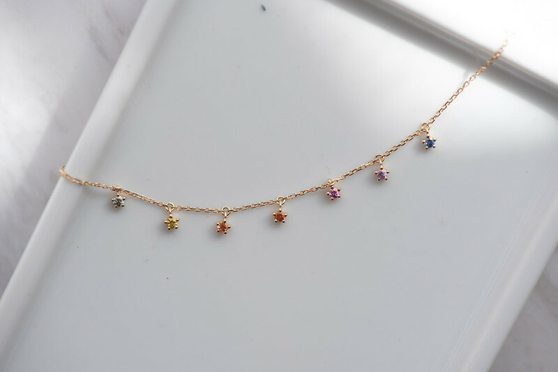 18K Mini Rainbow Sapphire Bracelet
