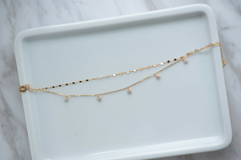 18K Mini Stars Diamond Bracelet With Layer