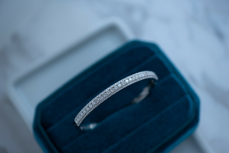 18K Diamond Bangle - M size