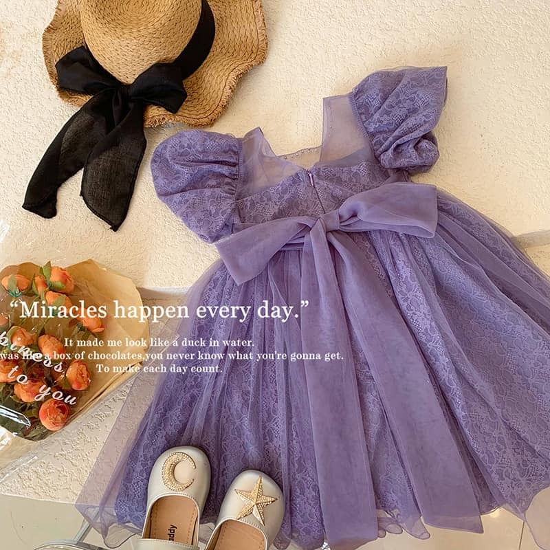 Purple Lace Princess Dress
