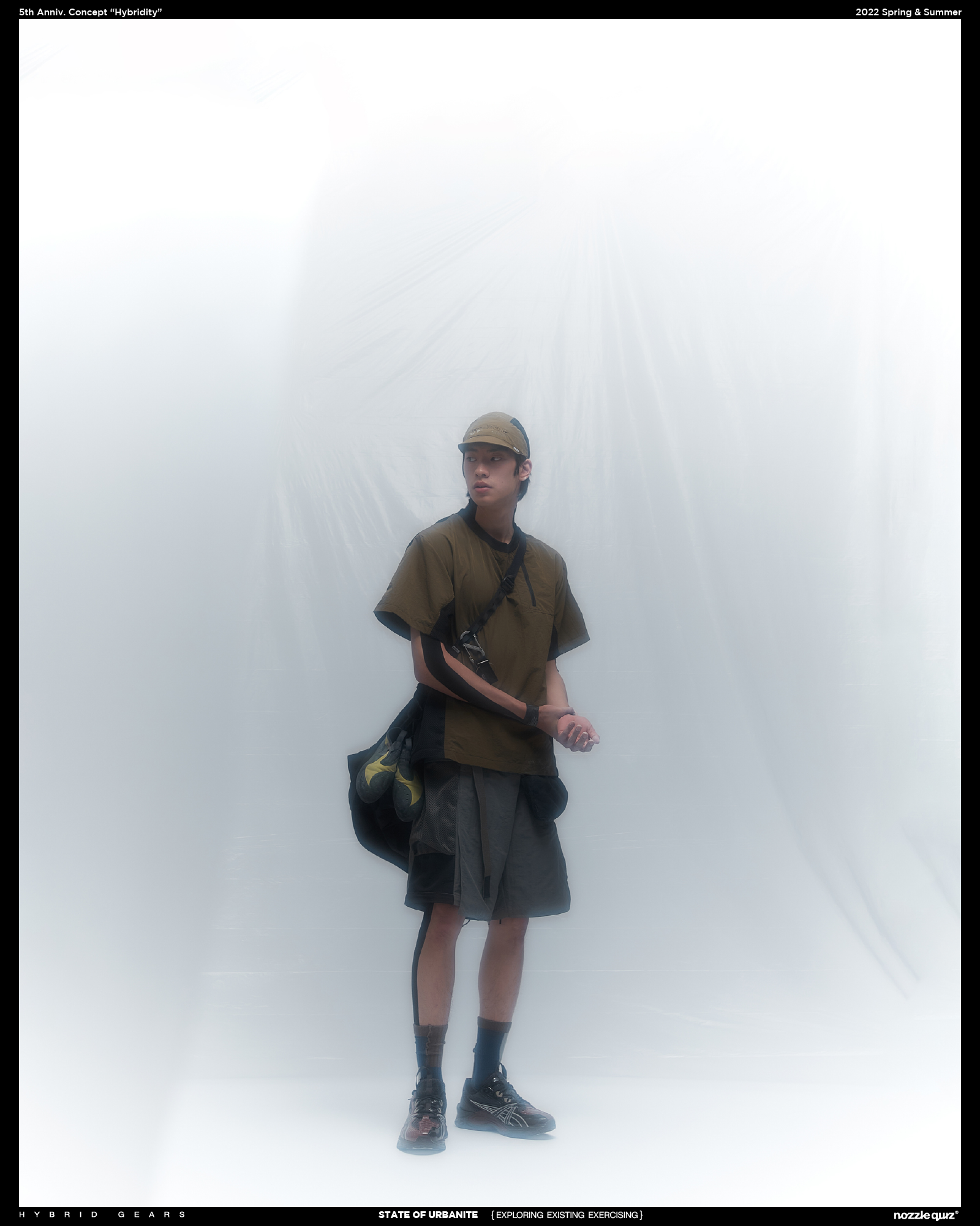 台灣設計配件品牌nozzle quiz 2022春夏“Hybrid Gears”形象釋出 | 黃翊 | 旅人配件 長襪 襪子 混材 混著 機能 防潑 透氣