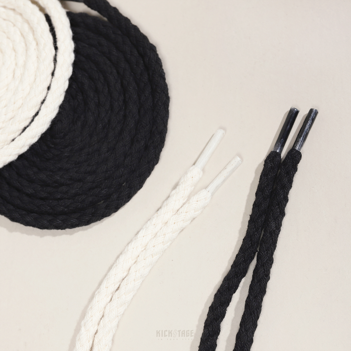 #KEEP SHOELACE 黑色 米色 麻花 麻繩 編織 復古 鞋帶 135CM 140CM 160CM