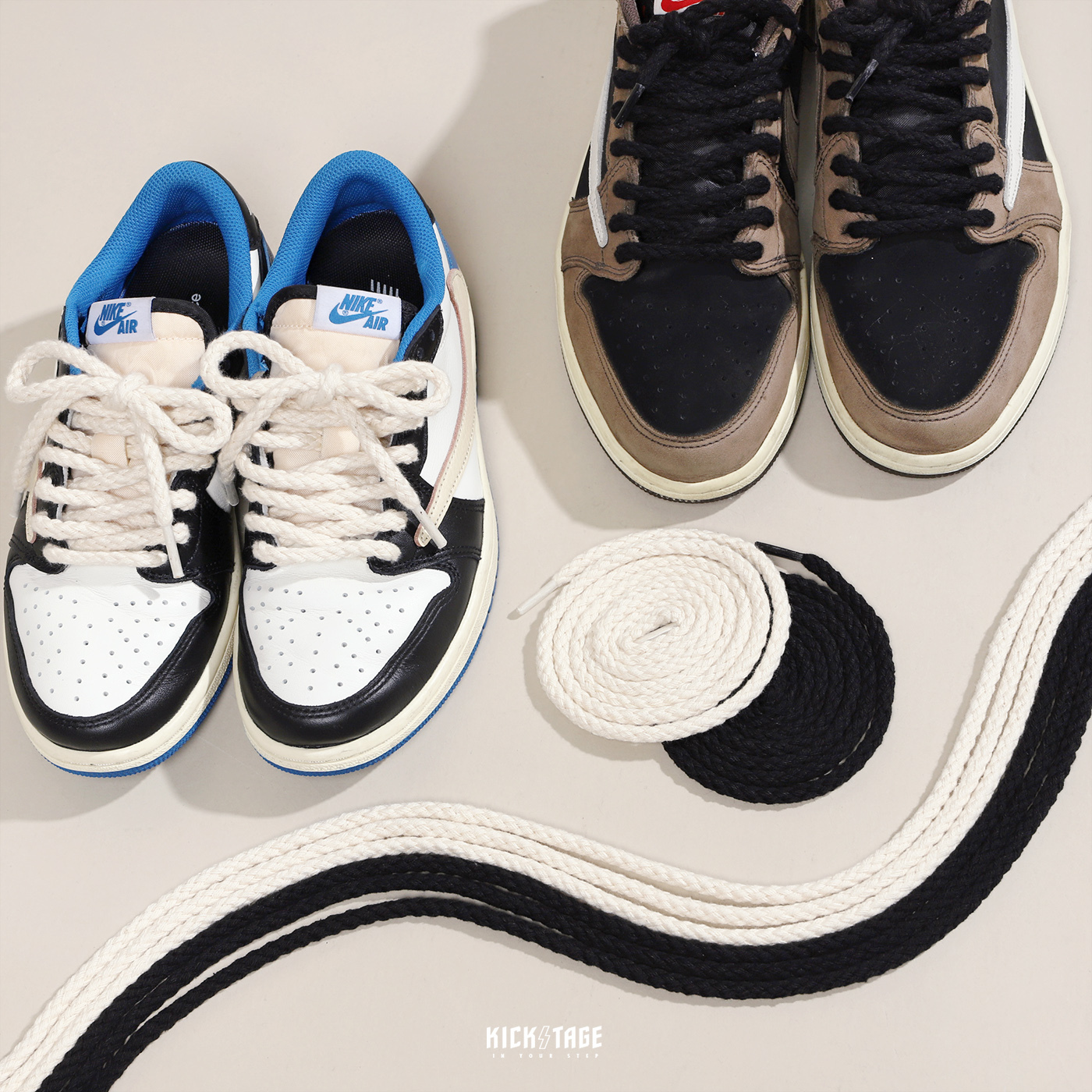#KEEP SHOELACE 黑色 米色 麻花 麻繩 編織 復古 鞋帶 135CM 140CM 160CM