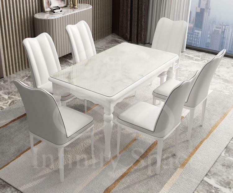 B2850 鋼化玻璃餐枱