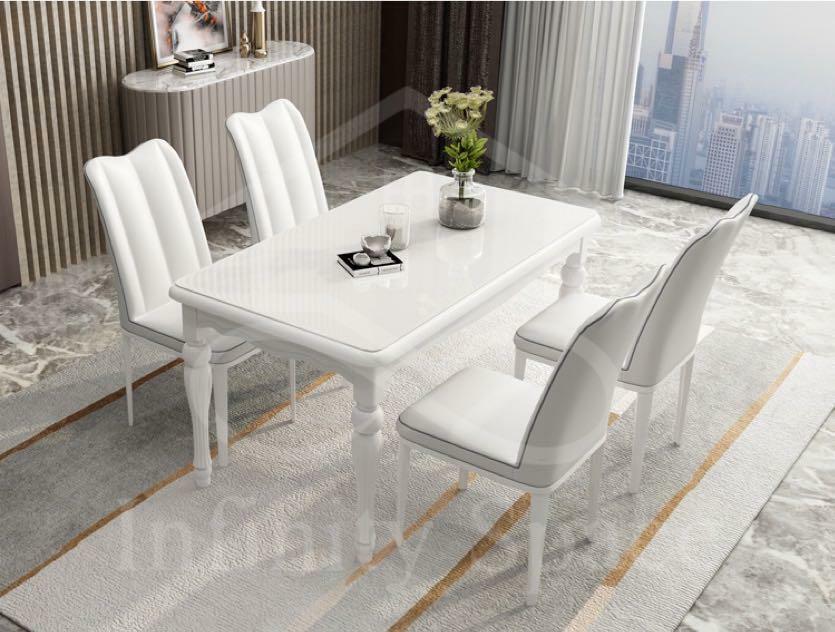 B2850 鋼化玻璃餐枱