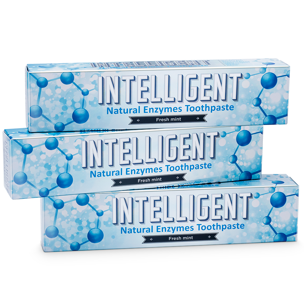 INTELLIGENT 因特力淨成人酵素牙膏【清新薄荷】125g x3