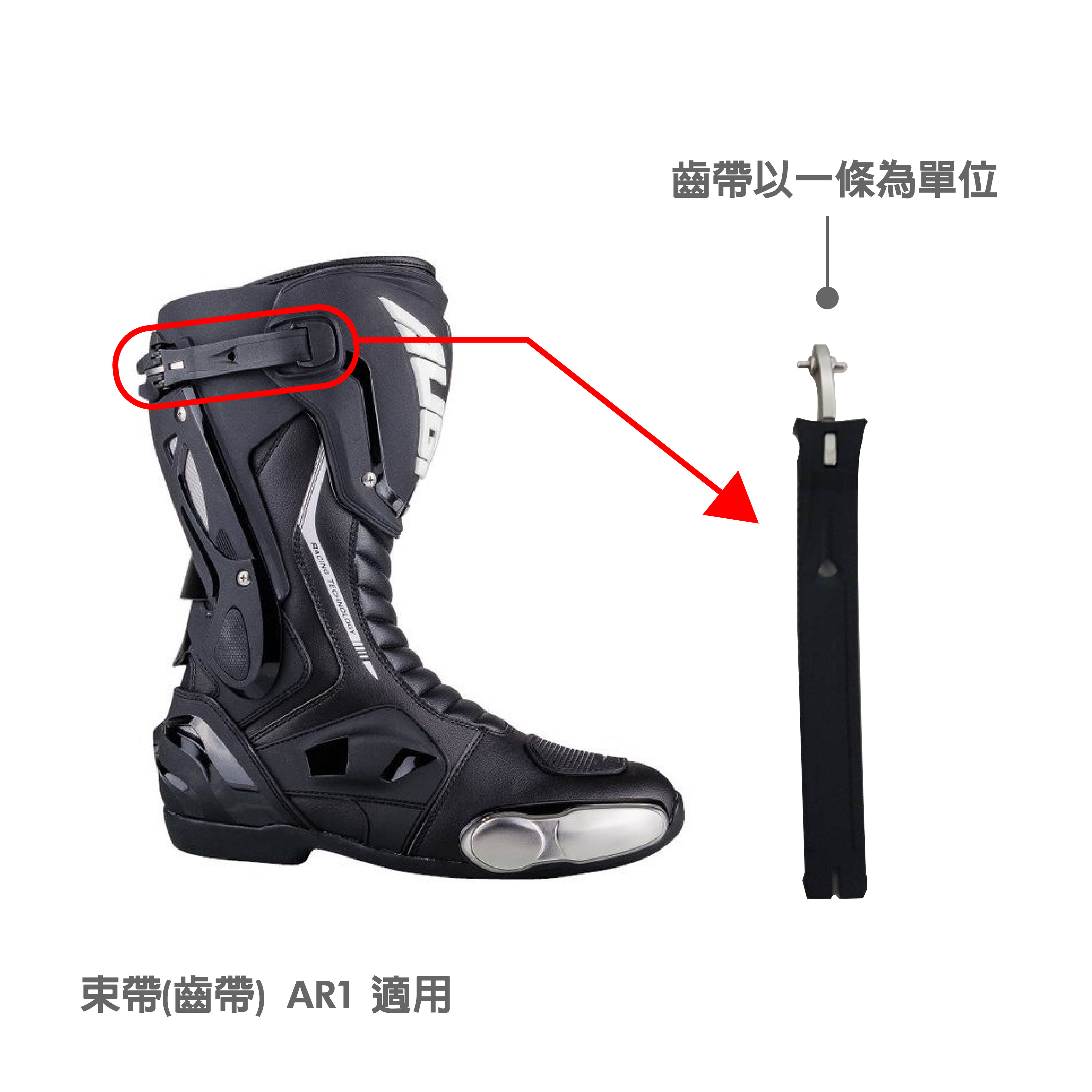 安信騎士｜AUGI 防摔靴專用配件賣場滑塊齒帶束帶滑行片側塊