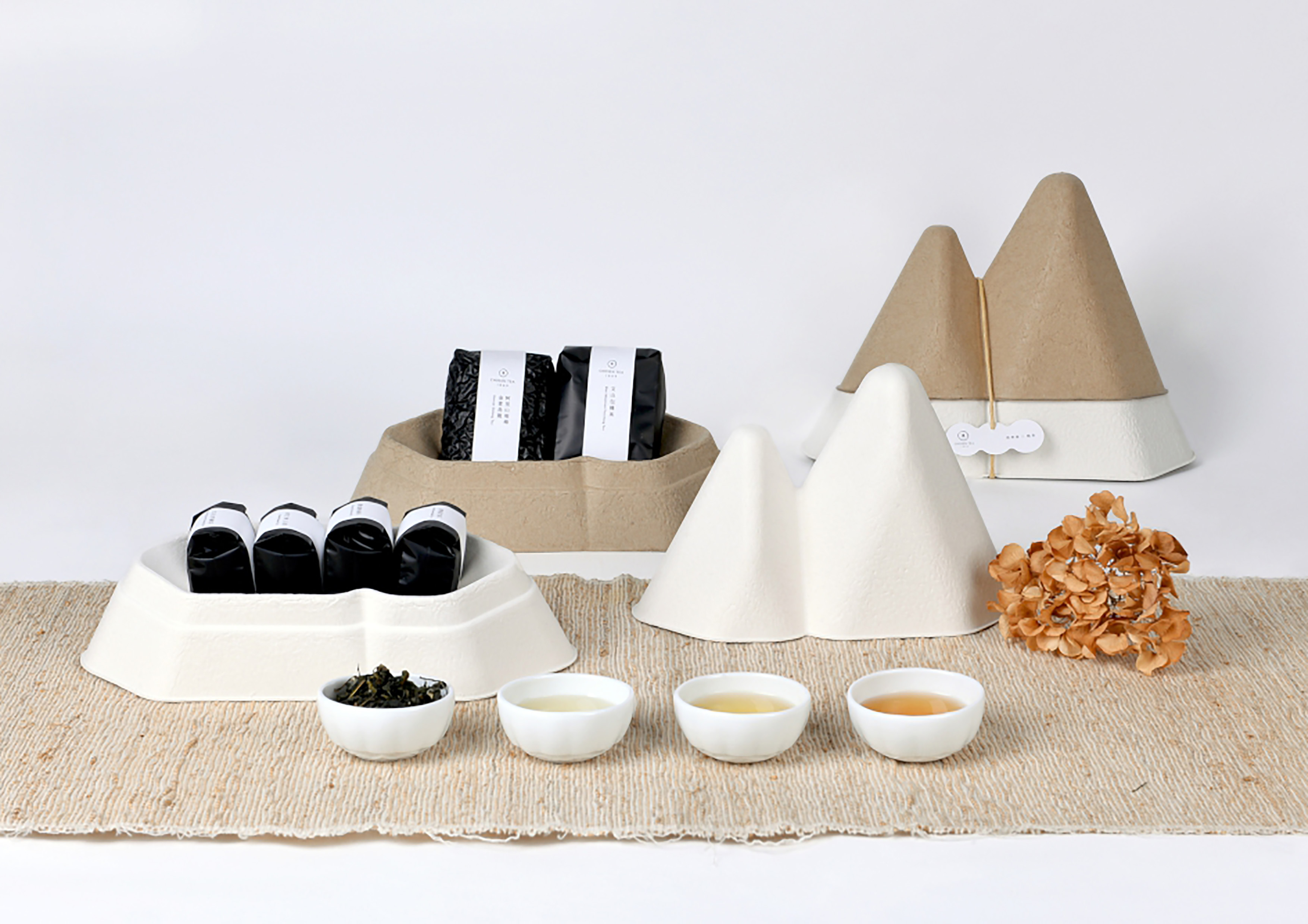 台灣 DOT DESIGN｜點茶1869台灣茶系列 山型禮盒組/碧螺春綠茶 40g+南投 凍頂烏龍茶 120g