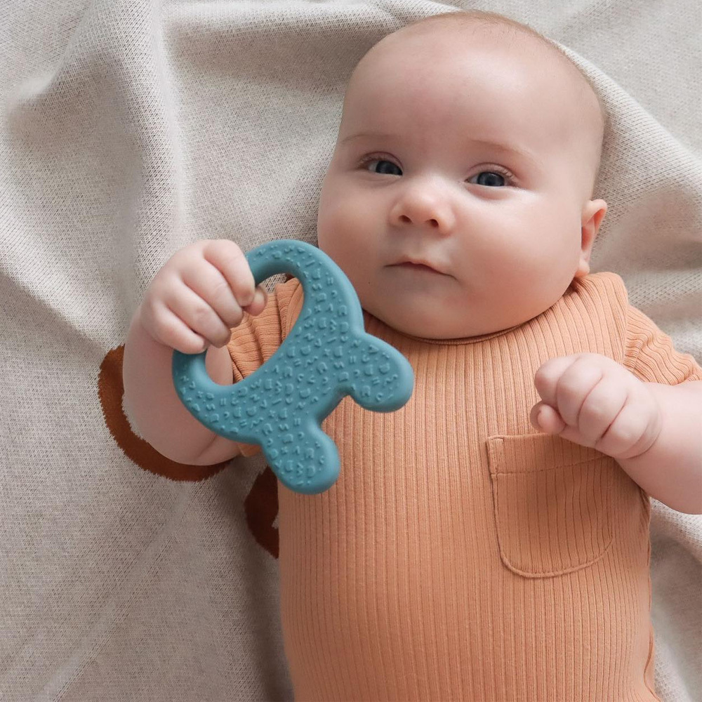 澳洲We Might be Tiny 兔寶寶矽膠固齒器-孔雀藍