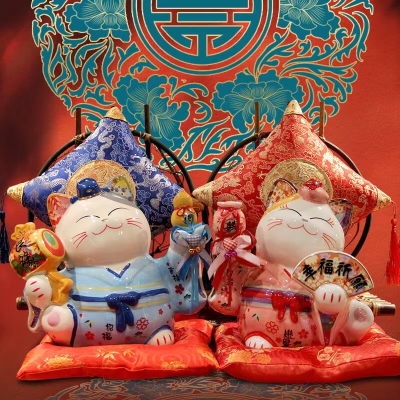 GuluPet福緣貓招財貓系列-幸福良緣錢罌