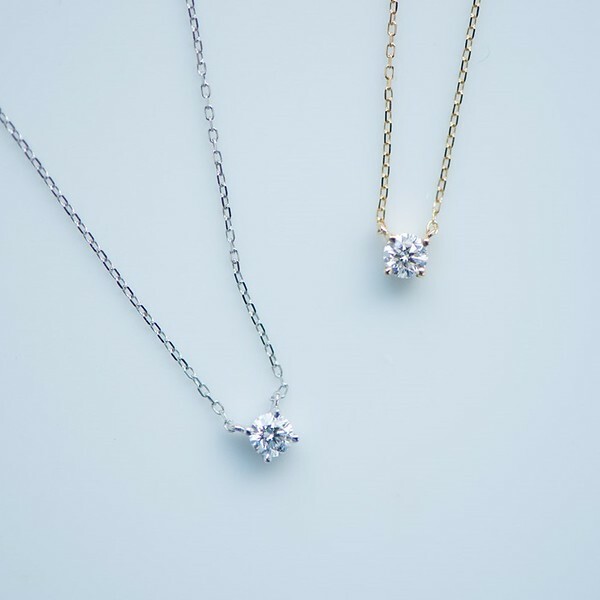 18K Single 0.20ct Diamond Necklace