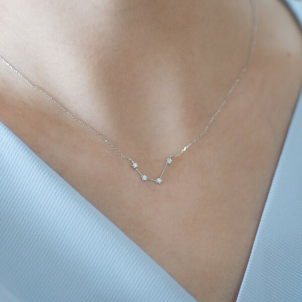 18K Aquarius Diamond Necklace
