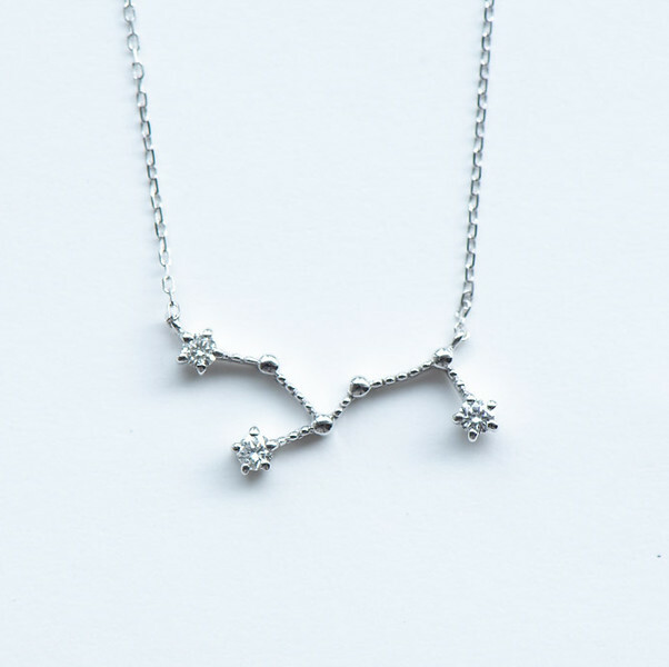 18K Virgo Diamond Necklace