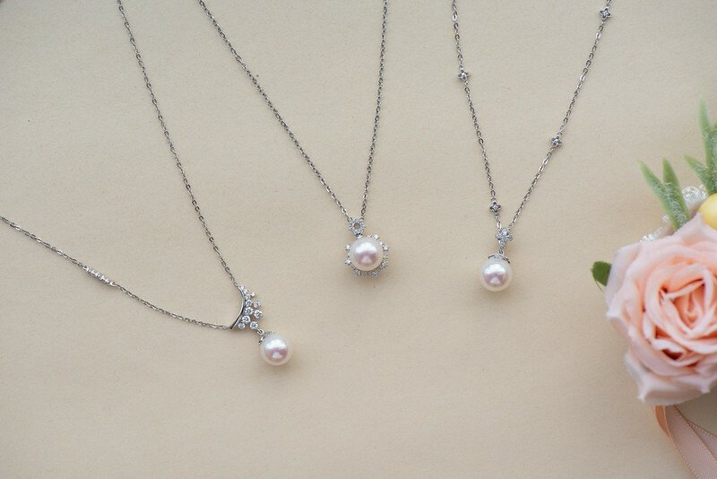 18K Deli Akoya Pearl Diamond Necklace