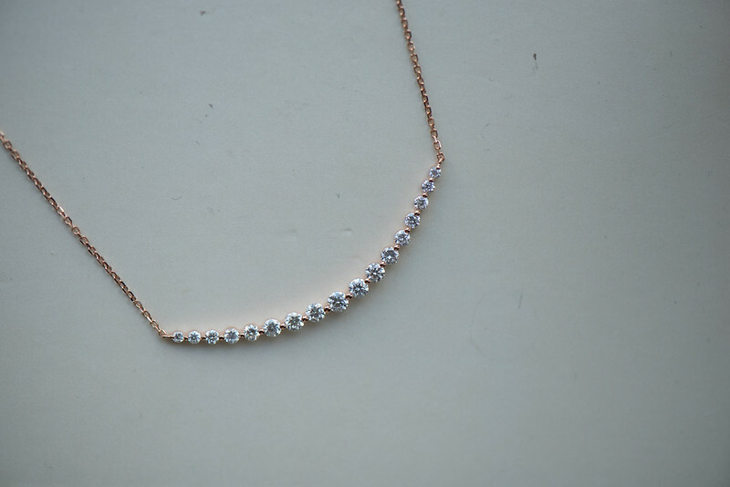 18K Big Smile 1ct Diamond Necklace