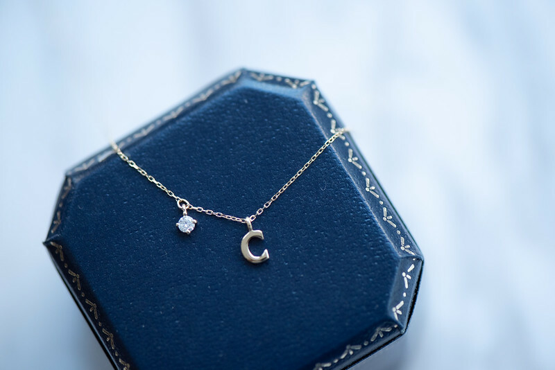 18K Customized Initial Diamond Necklace