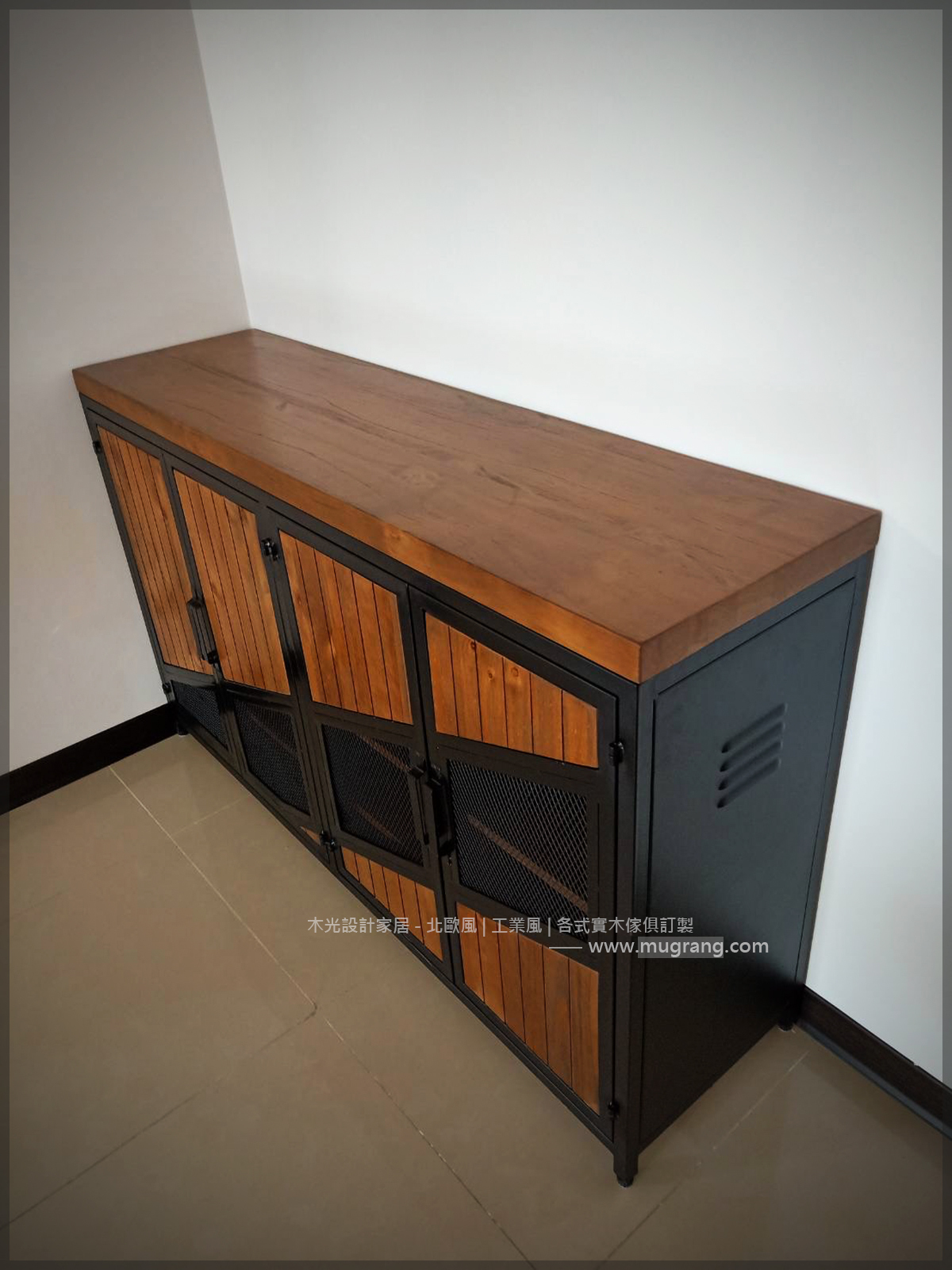 LOFT實木鐵框抽屜收納櫃(可訂製)