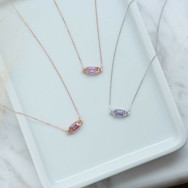 18K Diamond Sapphire Necklace