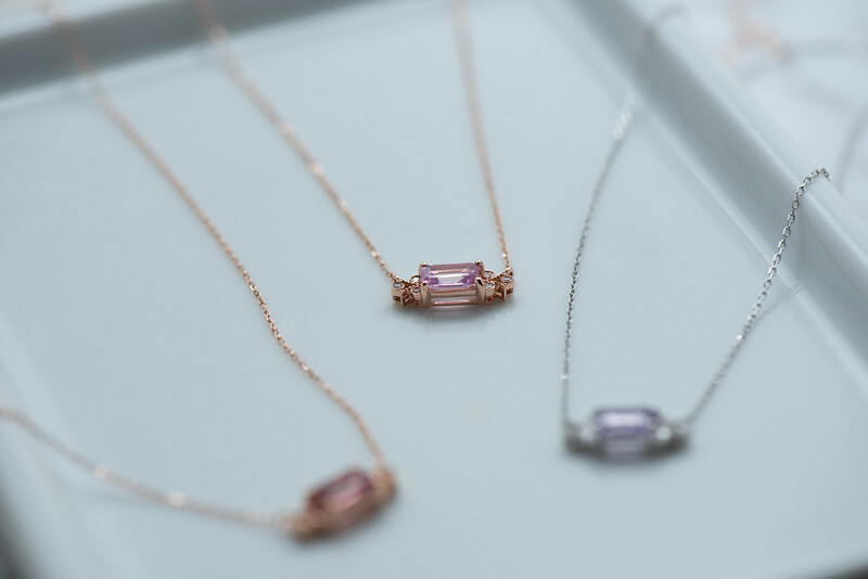 18K Diamond Sapphire Necklace