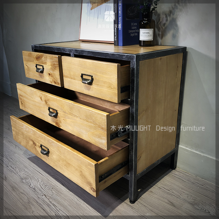 LOFT仿舊實木抽屜櫃