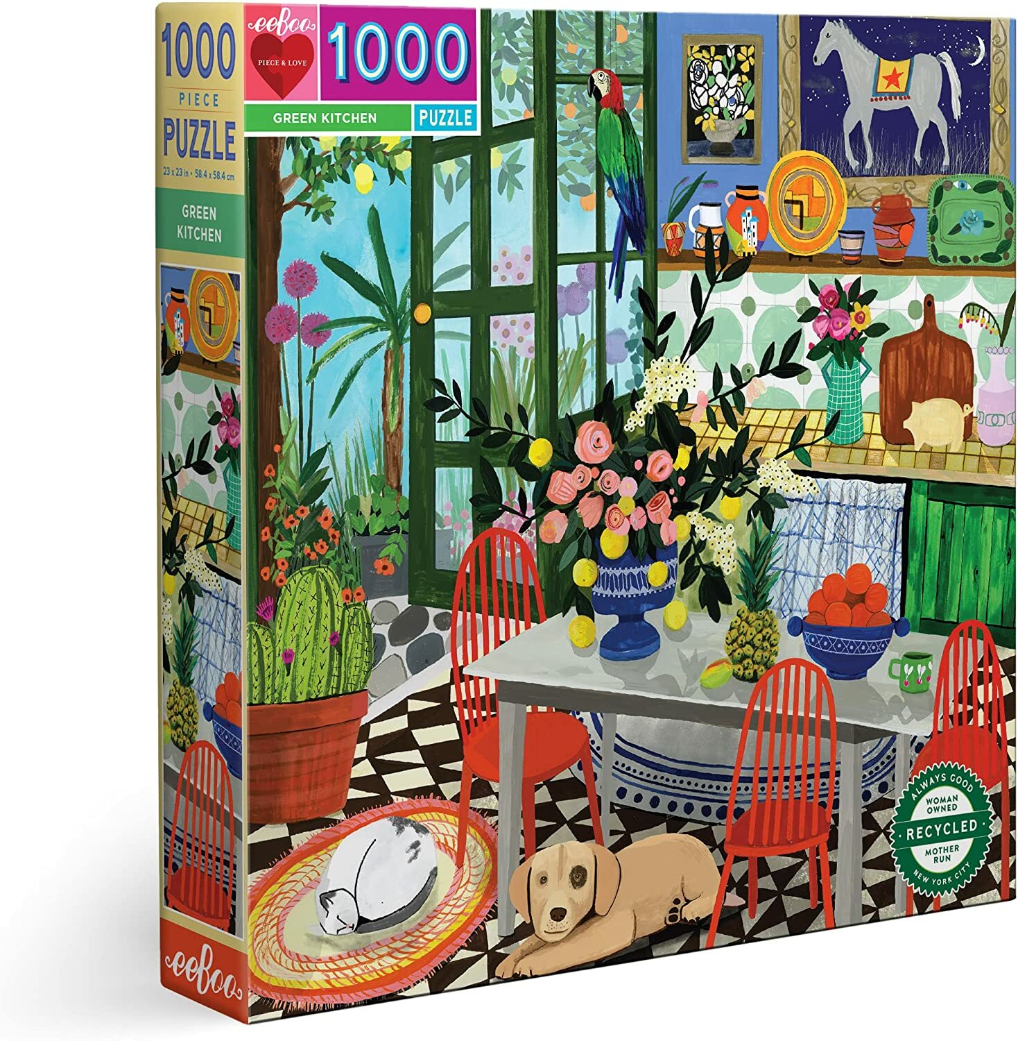 【EEBOO】綠色廚房1000片拼圖