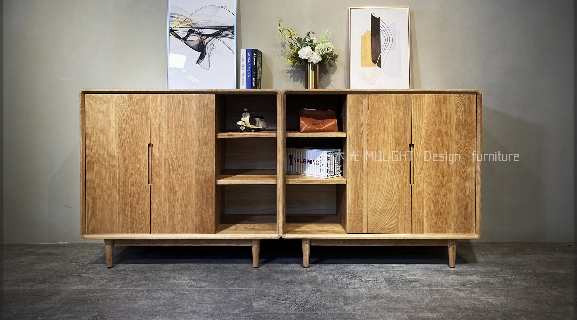 Esther-白橡木半開放置物櫃|可訂製