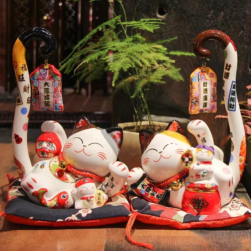 GuluPet福緣貓招財貓系列-長尾招財貓錢罌