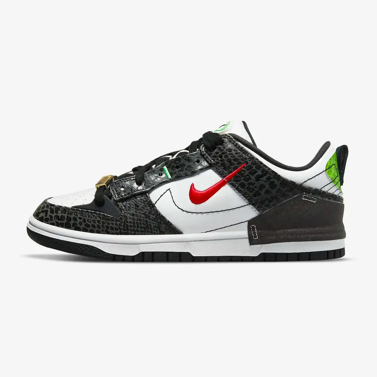 D4a)-W NIKE DUNK LOW DISRUPT 2 蛇紋熊貓紅勾金釦-DV1490 16