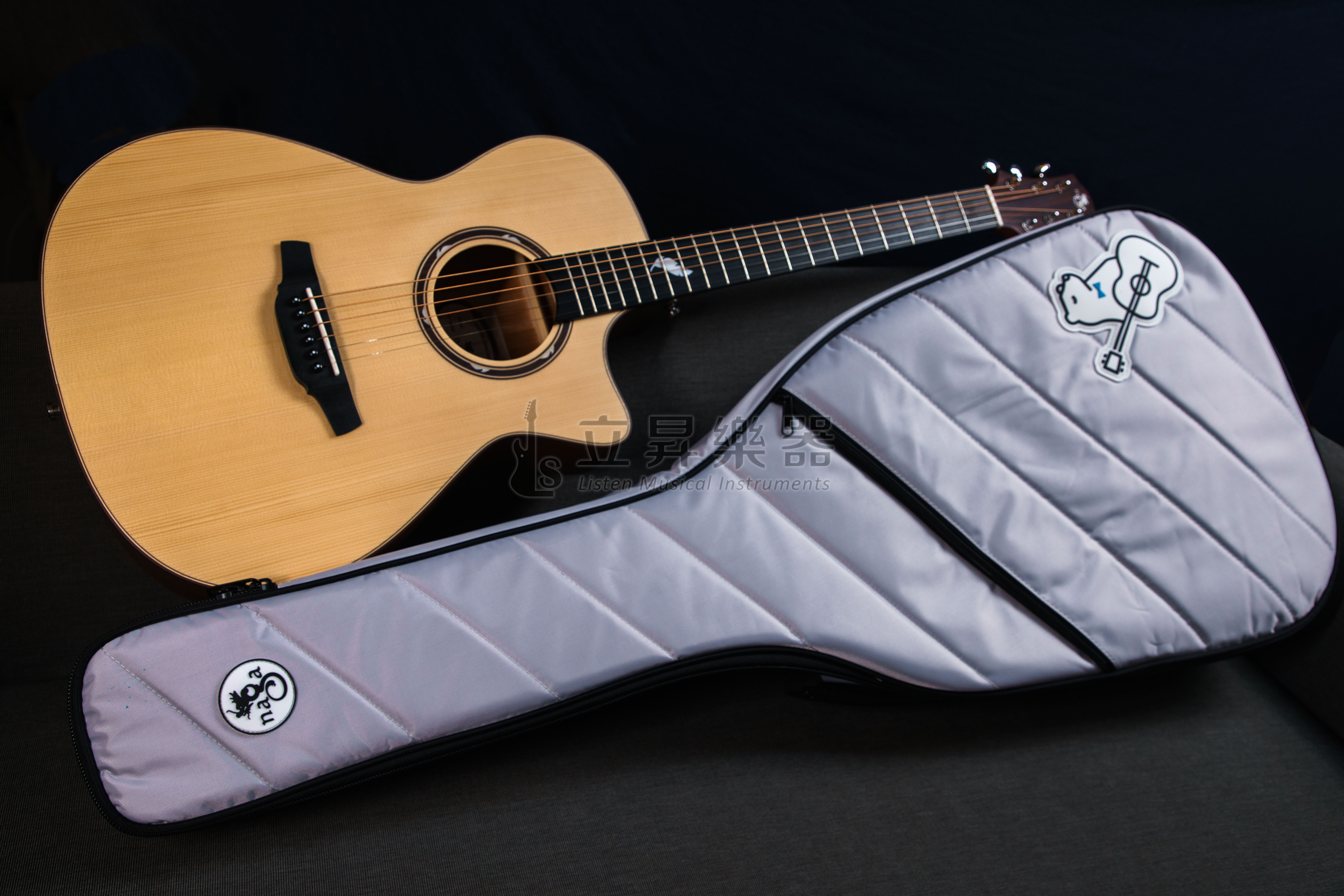 NAGA G-08OOC 風系列 伍伍慧代言 英格曼雲杉面板/沙比利側背 面單木吉他 40吋 OOC桶身缺角 附原廠厚琴袋