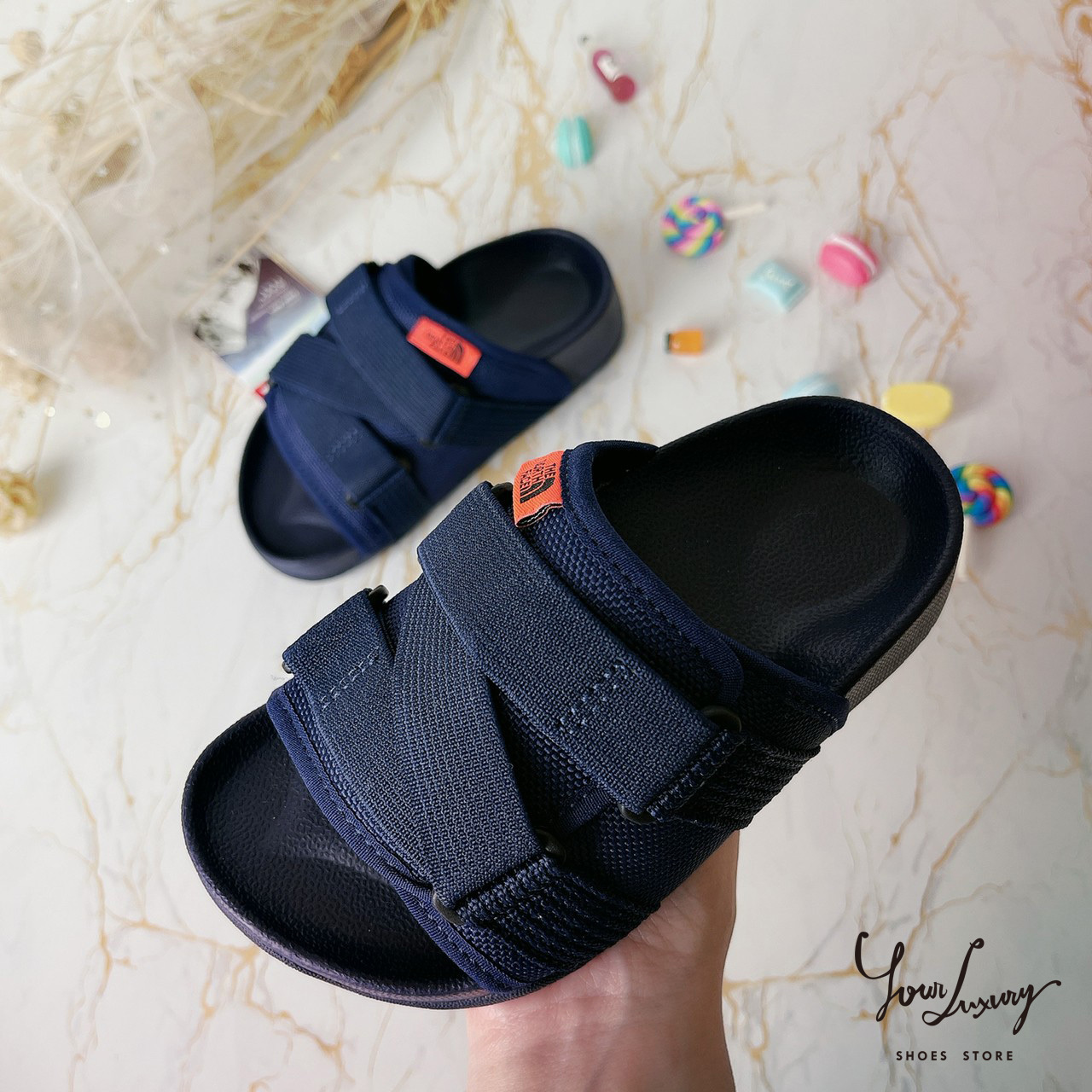 【Luxury】The North Face Woven Slide 北臉 三款 兒童款  平底涼鞋 童鞋 男童 女童
