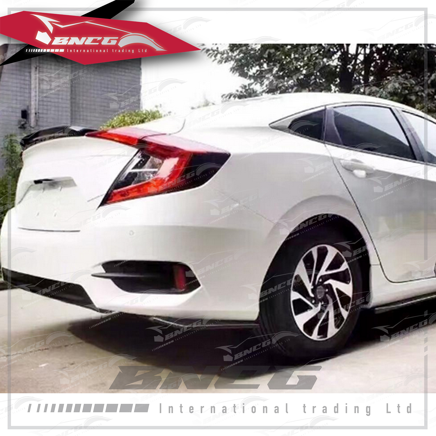 本田 Honda Civic 10代 改裝 卡夢 碳纖維 外觀件 空力套件 後保桿 包角