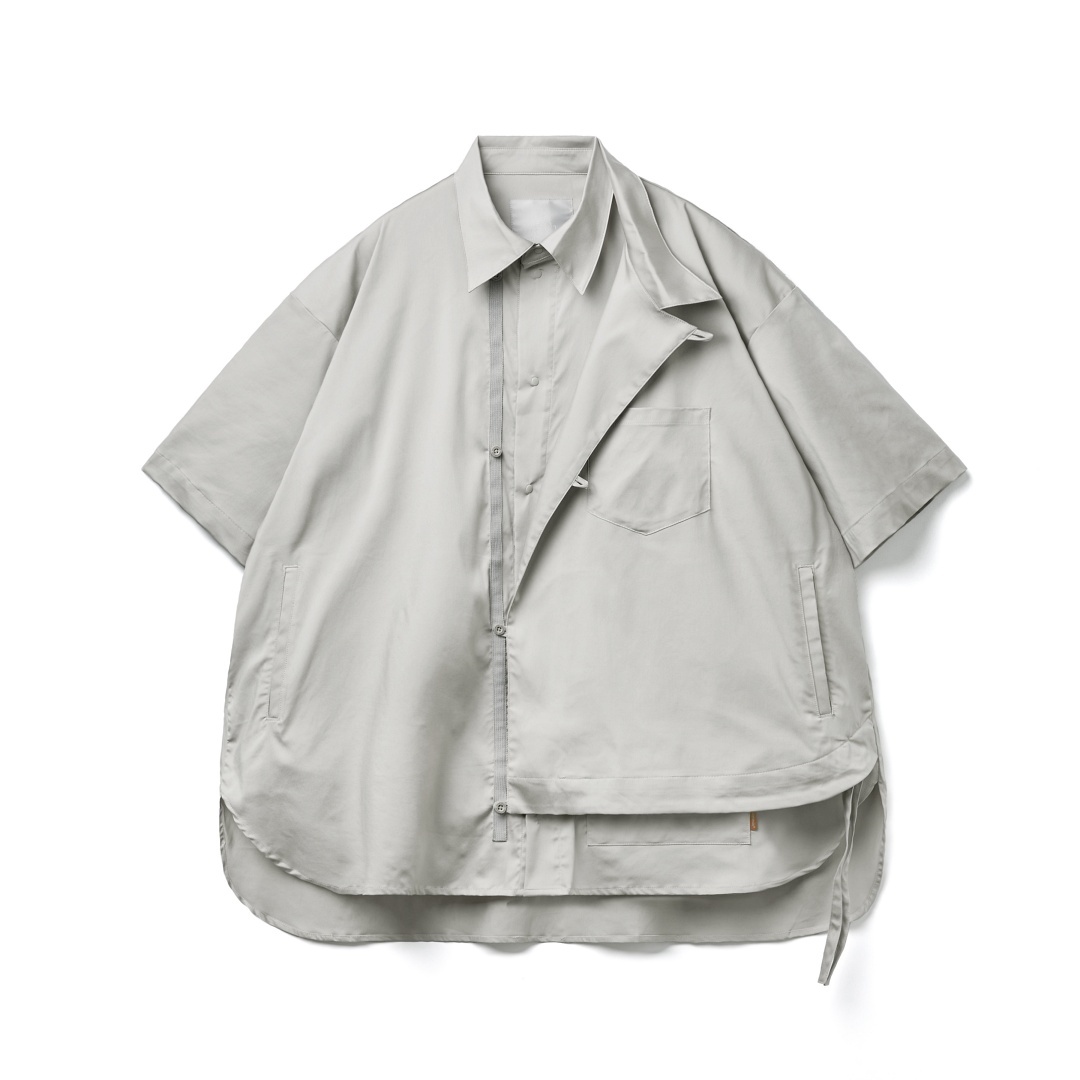 GOOPiMADE® 22 S/S “GNV-05” SoftBox 2-Layer Shirt - Bone