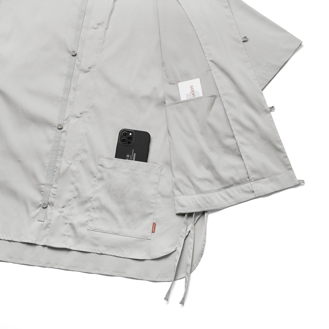 GOOPiMADE® 22 S/S “GNV-05” SoftBox 2-Layer Shirt - Bone