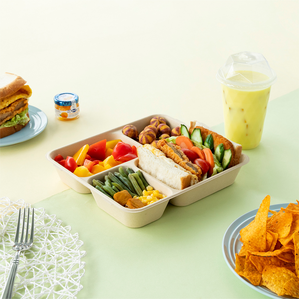 植纖餐盒 四分格 1500ml 4號