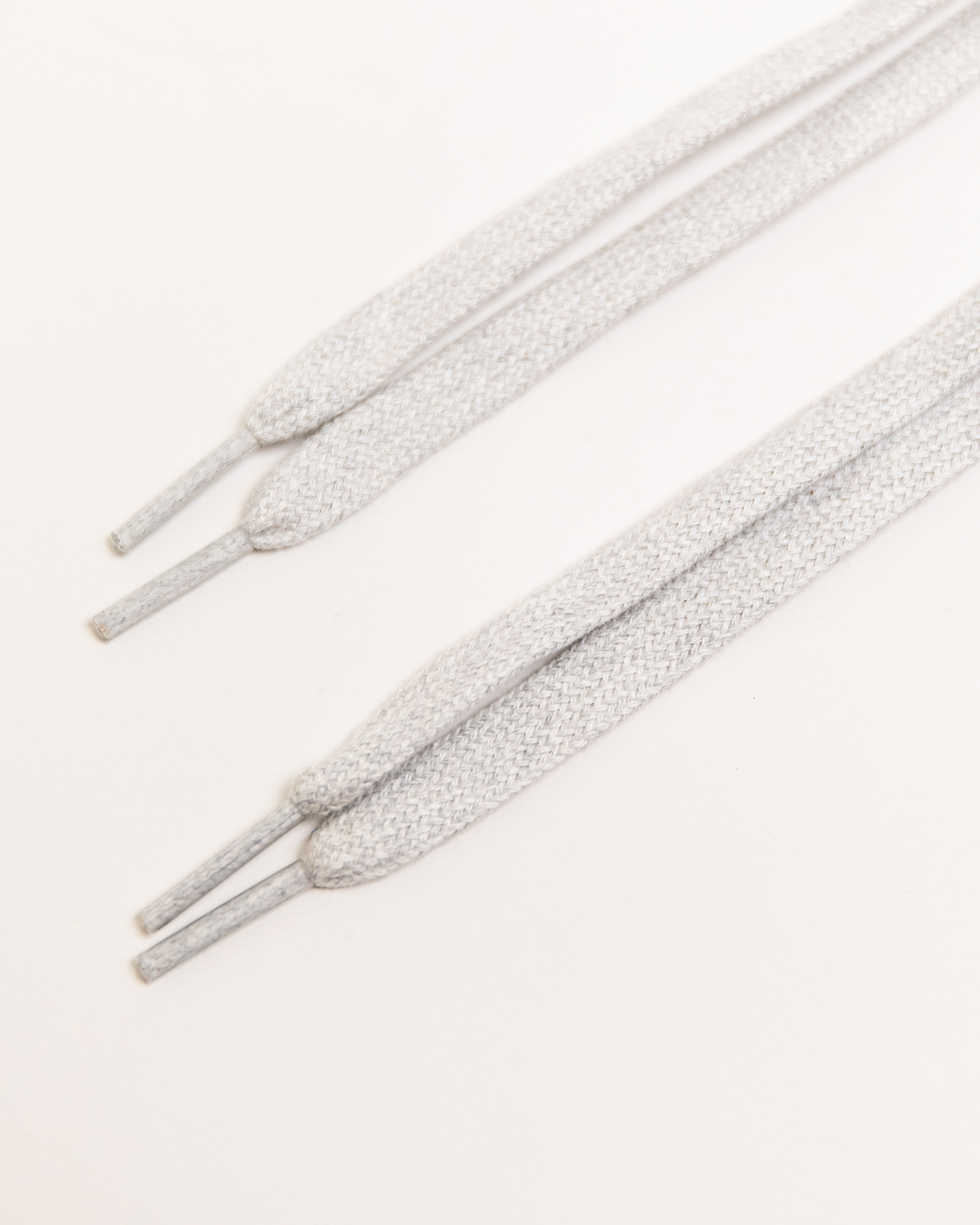 【ROPE LACE Supply】 Flat 100% Cotton Shoe Laces "Heather Grey"