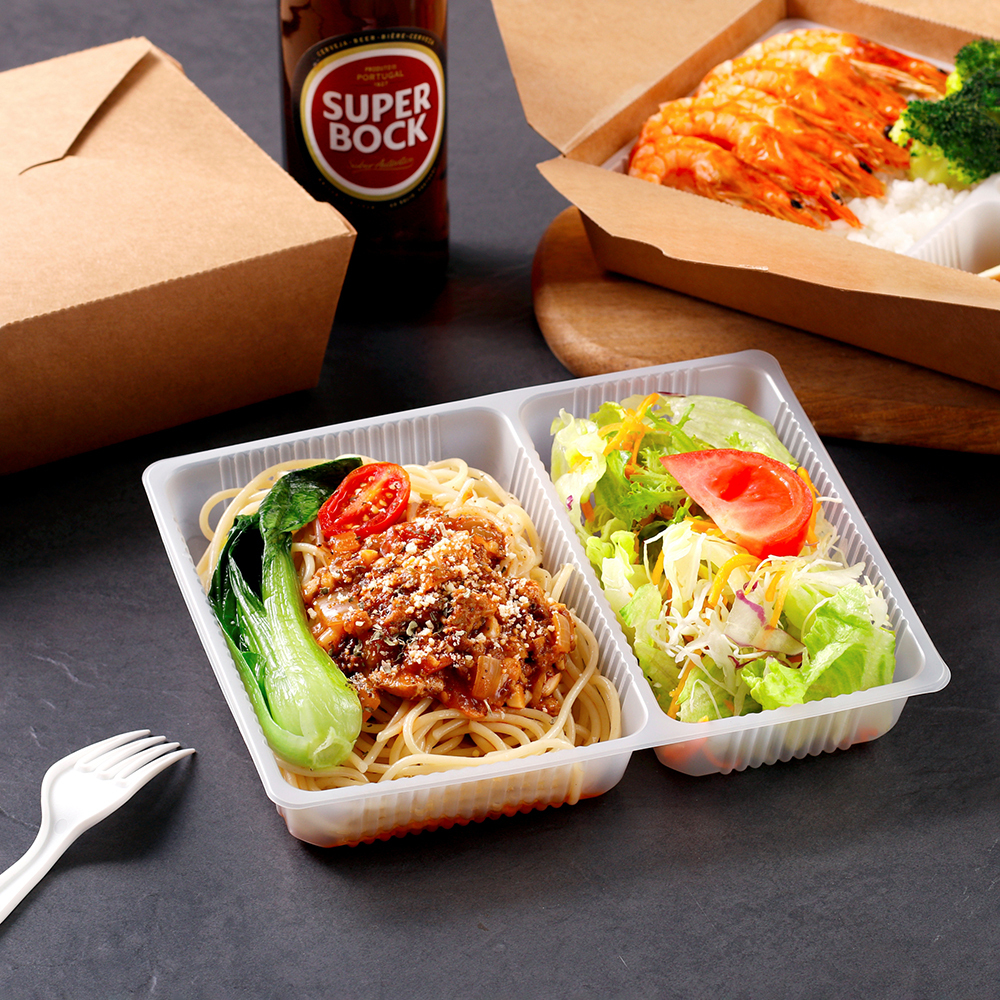 方形餐盒分隔內襯 二分格