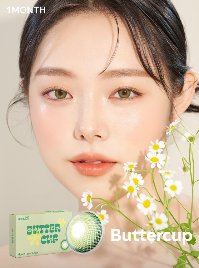 [預訂] ANN365 Buttercup 月拋隱形眼鏡｜每盒2片 (Green / Gray / Beige)