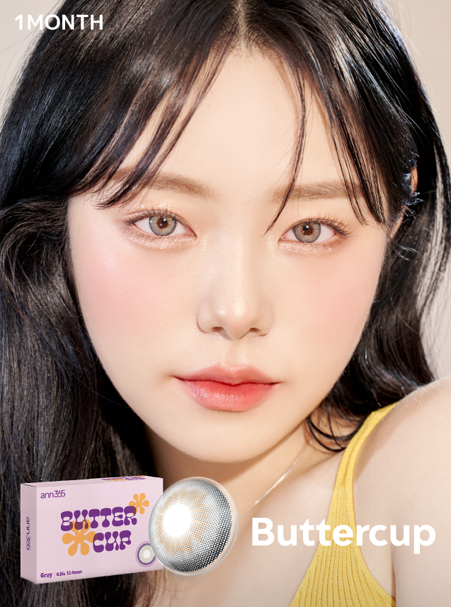 [預訂] ANN365 Buttercup 月拋隱形眼鏡｜每盒2片 (Green / Gray / Beige)