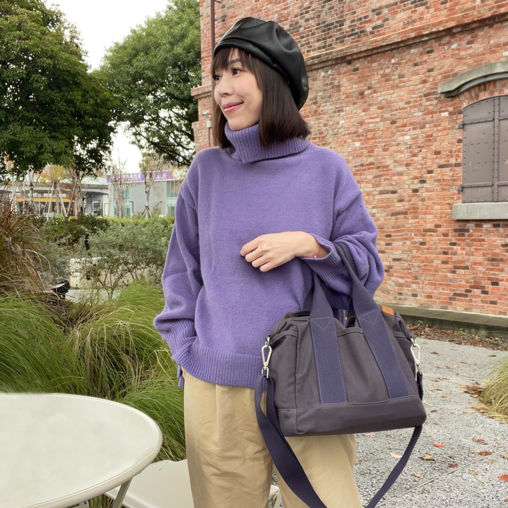 部落客-瑞秋穿搭推薦帆布多隔層兩用托特包 MONIQUE