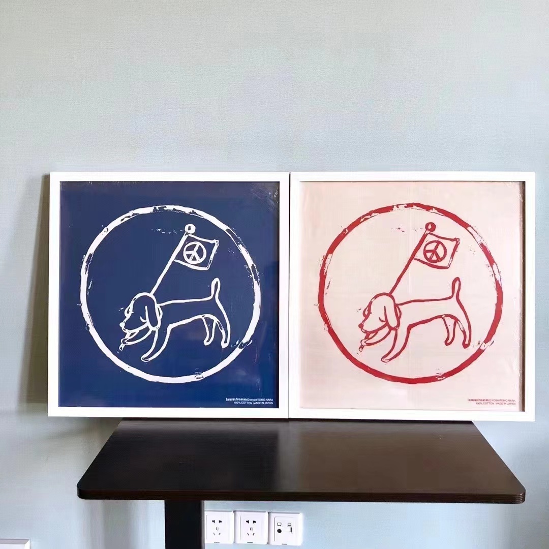 Yoshitomo Nara Bandana Flag (Beige / Navy)