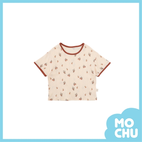 果實米色短袖套裝