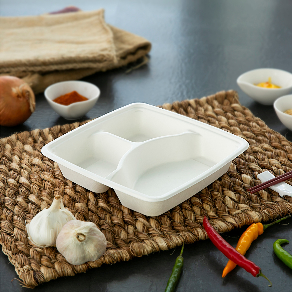 植纖餐盒-白色 三分格 1250ml 39號