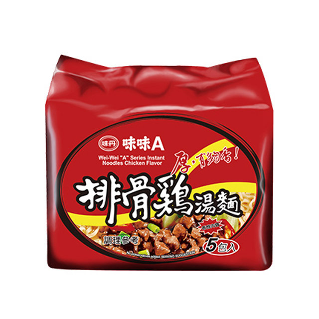 【味丹】味味A - 排骨雞湯麵 1袋 (90g*5入)