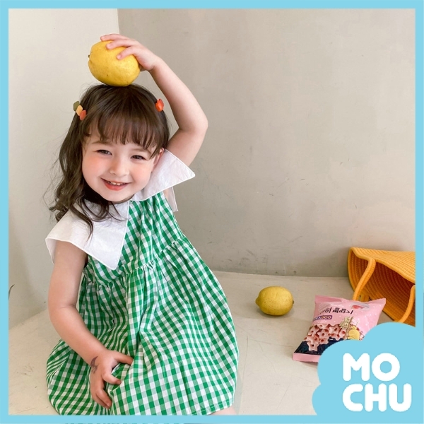 格子大領子連衣裙(兩色)