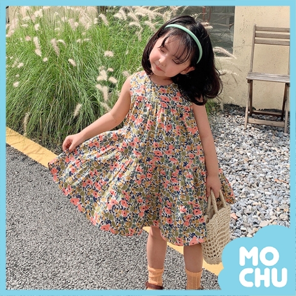 碎花無袖連衣裙(兩色)