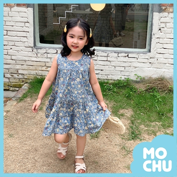 碎花無袖連衣裙(兩色)