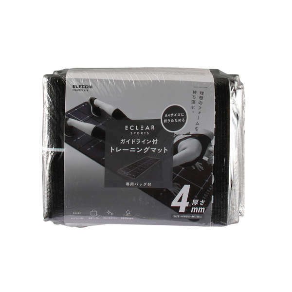 elecom - 【HCF-YMF04BK】 Eclear Sports Yoga mat / Training mat (4mm thickness)