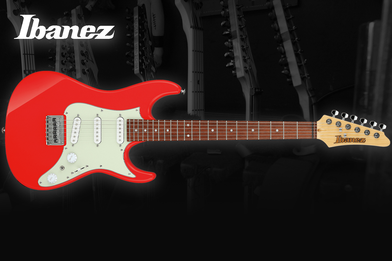 Ibanez AZES31 系列 單單單 無搖座 白揚木琴身 楓木琴頸 dyna-MIX8 切換系統 | AZES31-VM 朱紅色 / AZES31-IV 象牙色