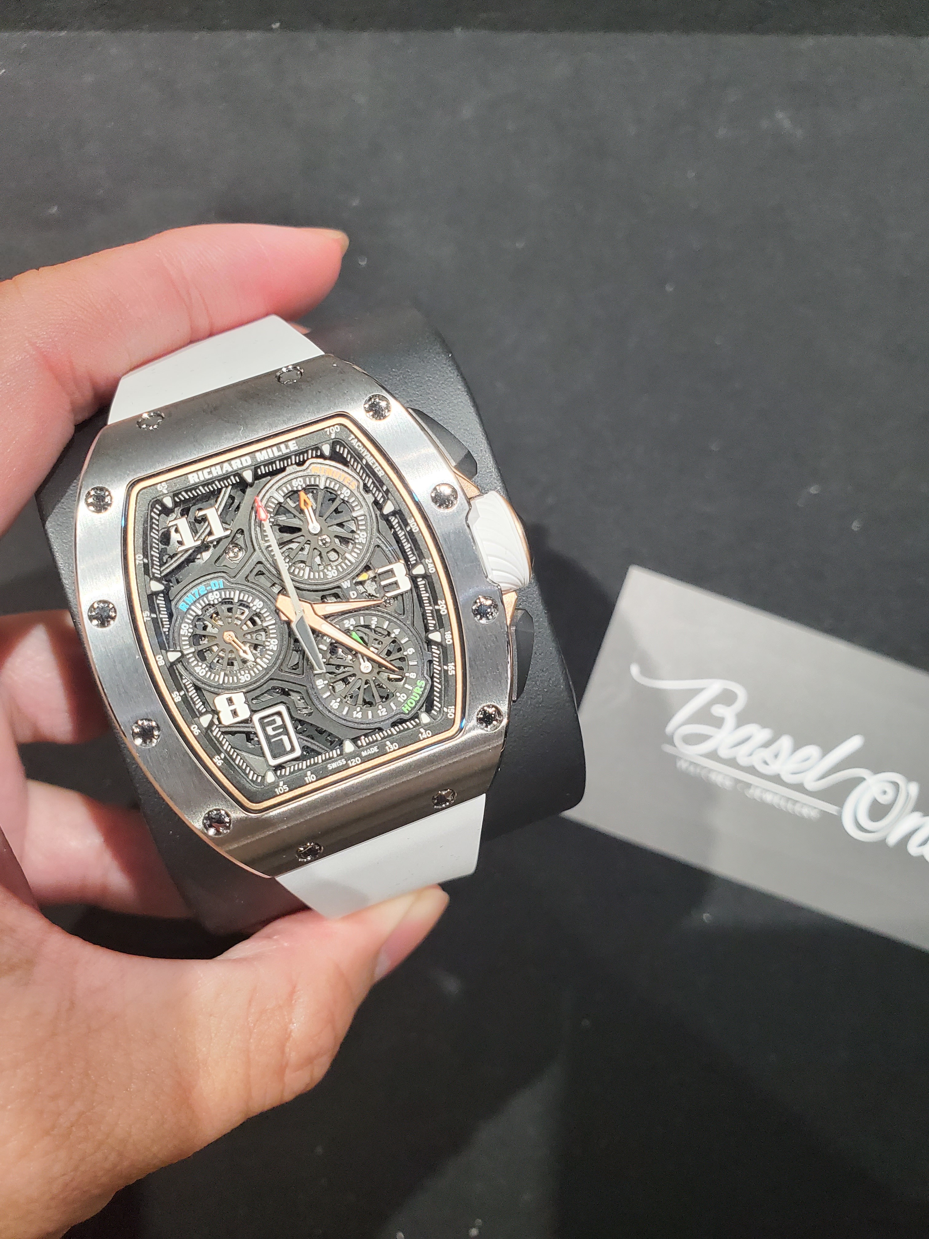 RICHARD MILEE RM72 01 SILVER TITANIUM FLYBACK CHRONOGRA