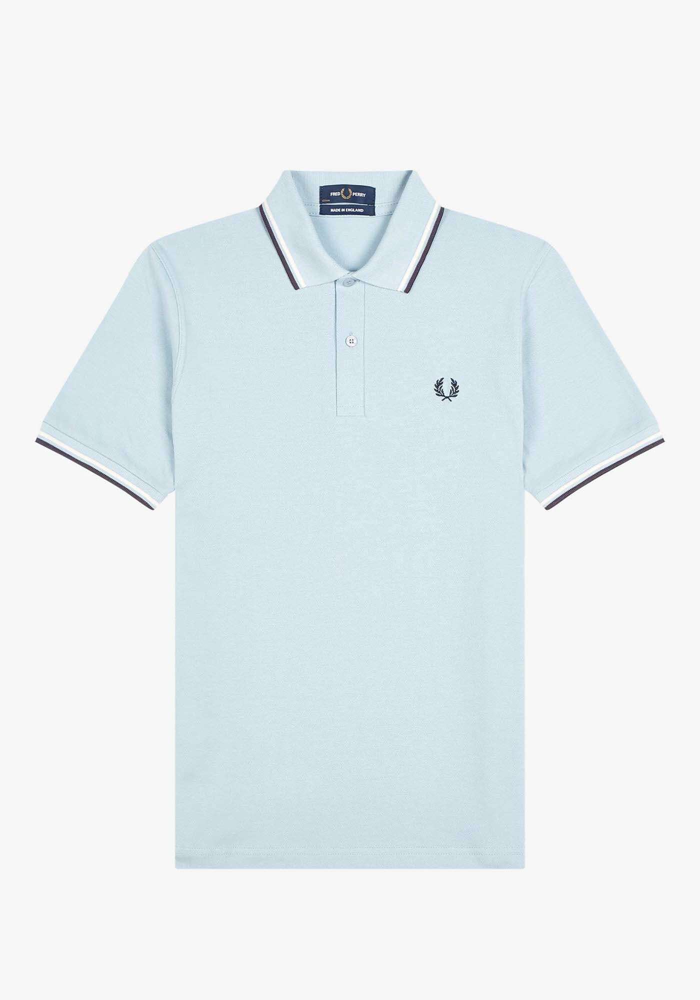 Fred Perry M12 英國製經典polo衫(霧藍/本白/墨黑)